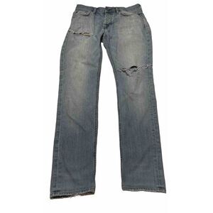 All Saints Button Fly Faded Blue Jeans 30x30 Men's Distressed &‎ Nice Wash